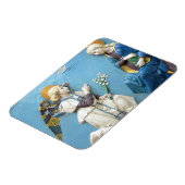 Annunciatie Madonna Renaissance Della Robbia Blue Magneet (Linkerzijde)