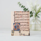 Annunciatie Middeleeuws Verlicht manuscript Briefkaart (Staand voorkant)