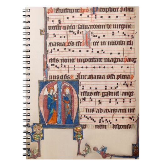 Annunciatie Middeleeuws Verlicht manuscript Notitieboek (Voorkant)