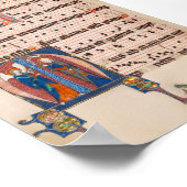 Annunciatie Middeleeuws Verlicht manuscript Poster (Hoek)