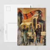 Annunciatie Orthodox Christelijk Byzantijns icoon Briefkaart (Voorkant / Achterkant)