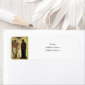 Annunciatie Orthodox Christelijk Byzantijns icoon Etiket (Insitu)