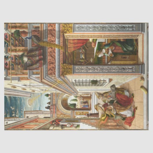 Annunciatie, Saint Emidius en een ufo door Crivell Tissuepapier (Voorkant)