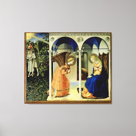 Annunciatie van Fra Angelico Canvas Afdruk (Voorkant)