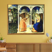 Annunciatie van Fra Angelico Canvas Afdruk (Insitu (Woonkamer))