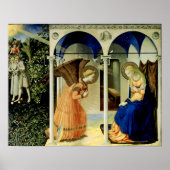 Annunciatie van Fra Angelico Poster (Voorkant)