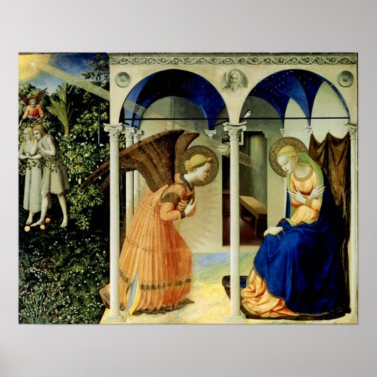 Annunciatie van Fra Angelico Poster (Voorkant)