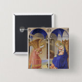 Annunciatie van Fra Angelico Vierkante Button 5,1 Cm (Voorkant /achterkant)