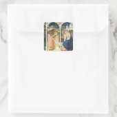 Annunciatie van Fra Angelico Vierkante Sticker (Tas)