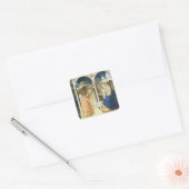 Annunciatie van Fra Angelico Vierkante Sticker (Envelop)