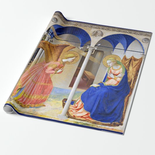 ANNUNCIATIE VAN Fra Beato Angelico Kerstmis Cadeaupapier (Uitgerold)