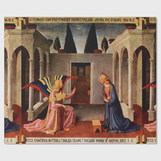 ANNUNCIATIE VAN Fra Beato Angelico Kerstmis Cadeaupapier (Vlak)