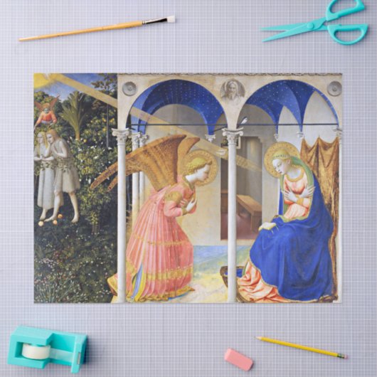ANNUNCIATIE VAN Fra Beato Angelico Kerstmis Tissuepapier (Craft)
