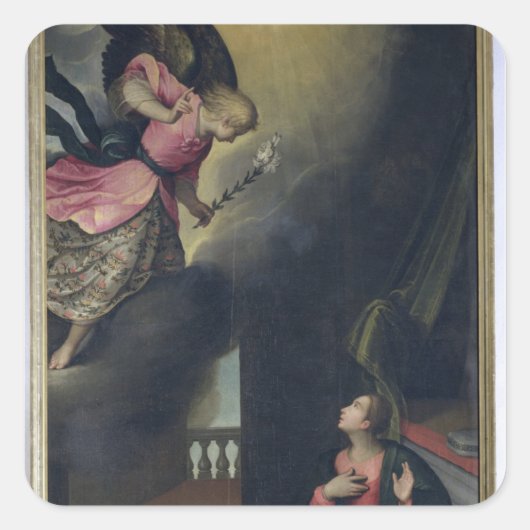 Annunciatie Vierkante Sticker (Voorkant)