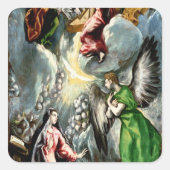 Annunciatie Vierkante Sticker (Voorkant)