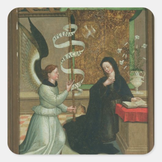 Annunciatie Vierkante Sticker (Voorkant)