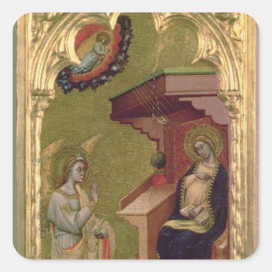 Annunciatie Vierkante Sticker (Voorkant)