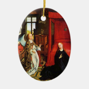 ANNUNCIATION ANGEL Archangel Gabriel en Virgin Keramisch Ornament