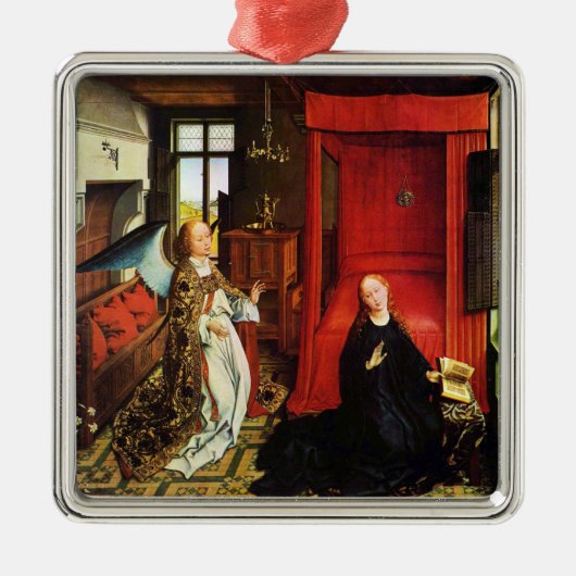 ANNUNCIATION ANGEL Archangel Gabriel en Virgin Metalen Ornament (Voorkant)