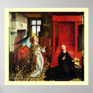 ANNUNCIATION ANGEL Archangel Gabriel en Virgin Poster