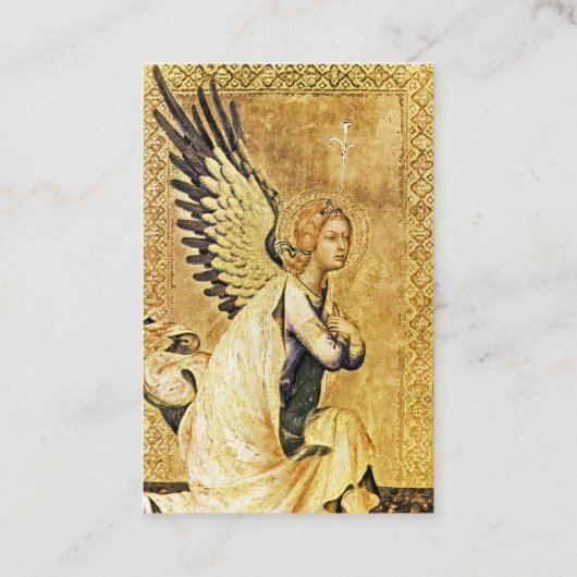 ANNUNCIATION ANGEL Blue Sapphire Gem Monogram Visitekaartje (Achterkant)