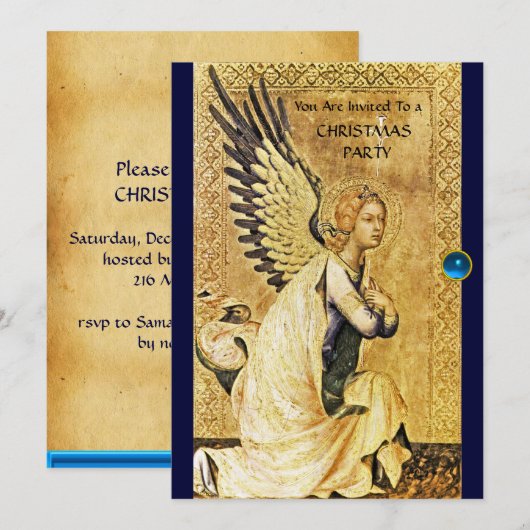 ANNUNCIATION ANGEL, Blue Sapphire Kaart (Voorkant / Achterkant)