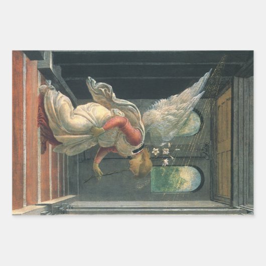 Annunciation (angel detail) by Sandro Botticelli Inpakpapier Vel (Voorkant 3)