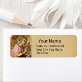 ANNUNCIATION ANGEL door Simone Martini Parchment Etiket (Insitu)