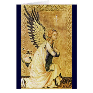 ANNUNCIATION ANGEL, Gold Yellow, Blue Sapphire