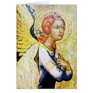 ANNUNCIATION ANGEL, Gold Yellow, Blue Sapphire