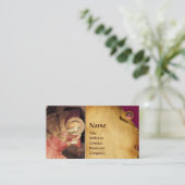 ANNUNCIATION ANGEL IIN GOLD EN PINK VISITEKAARTJE (Staand voorkant)