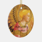 ANNUNCIATION ANGEL IN GOLD PINK Kerstmis Keramisch Ornament (Rechts)