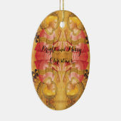 ANNUNCIATION ANGEL IN GOLD PINK Kerstmis Keramisch Ornament (Rechts)