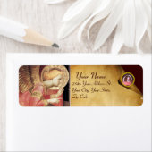 ANNUNCIATION ANGEL IN GOUD EN ROZE MONOGRAM ETIKET (Insitu)