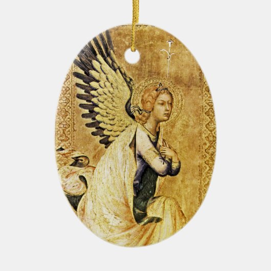 ANNUNCIATION ANGEL Magic of Kerstmis Keramisch Ornament (Voorkant)