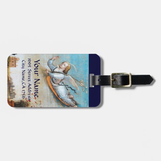 ANNUNCIATION ANGEL MONOGRAM BAGAGELABEL (Voorkant horizontaal)