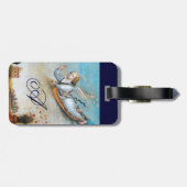 ANNUNCIATION ANGEL MONOGRAM BAGAGELABEL (Achterkant horizontaal)