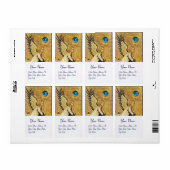 ANNUNCIATION ANGEL MONOGRAM, Blue Sapphire Etiket (Full Sheet)