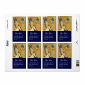 ANNUNCIATION ANGEL MONOGRAM, Blue Sapphire Etiket (Full Sheet)