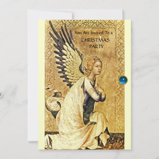 ANNUNCIATION ANGEL MONOGRAM, Blue Sapphire, Gold Kaart (Voorkant)