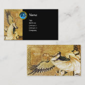 ANNUNCIATION ANGEL MONOGRAM, Blue Sapphire gold Visitekaartje (Voorkant / Achterkant)