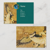 ANNUNCIATION ANGEL MONOGRAM, Blue Sapphire, Green Visitekaartje (Voorkant / Achterkant)