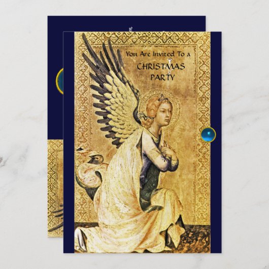 ANNUNCIATION ANGEL MONOGRAM, Blue Sapphire Kaart (Voorkant / Achterkant)