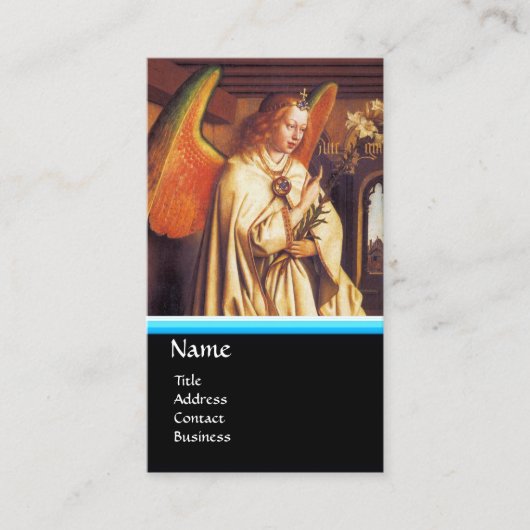 ANNUNCIATION ANGEL MONOGRAM, Blue Sapphire Visitekaartje (Voorkant)