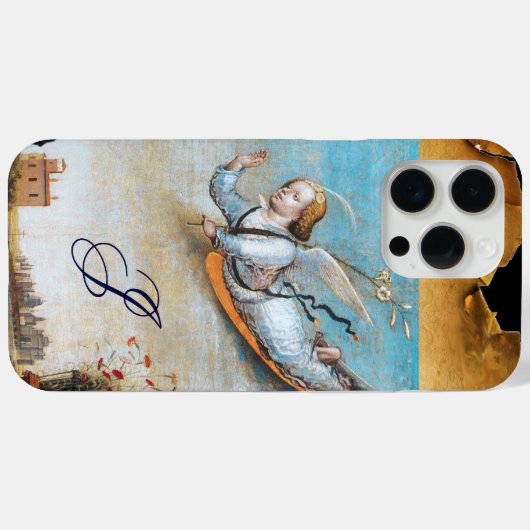 ANNUNCIATION ANGEL MONOGRAM, bruin perkament Case-Mate iPhone Case (Achterkant (horizontaal))