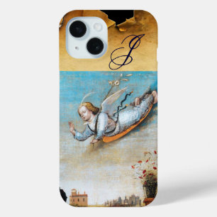 ANNUNCIATION ANGEL MONOGRAM, bruin perkament iPhone 15 Case