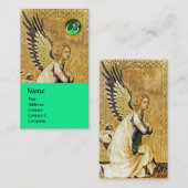 ANNUNCIATION ANGEL MONOGRAM, emerald green Visitekaartje (Voorkant / Achterkant)