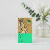 ANNUNCIATION ANGEL MONOGRAM, emerald green Visitekaartje (Staand voorkant)