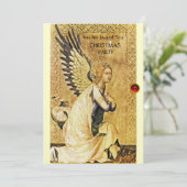 ANNUNCIATION ANGEL MONOGRAM, Red Ruby champagne Kaart (Staand voorkant)
