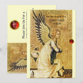 ANNUNCIATION ANGEL MONOGRAM, Red Ruby champagne Kaart (Voorkant / Achterkant)